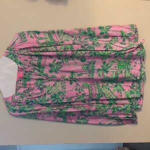 Fun summer pattern silk top